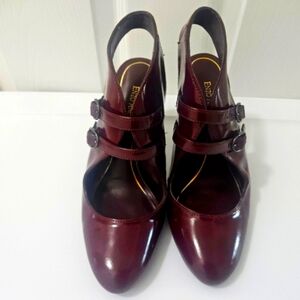 Enzo Angiolini Wine Color High Heeled Slingback Shoes